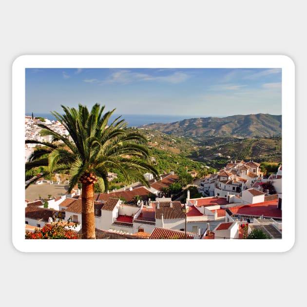 Frigiliana Andalusia Costa del Sol Spain Sticker by AndyEvansPhotos